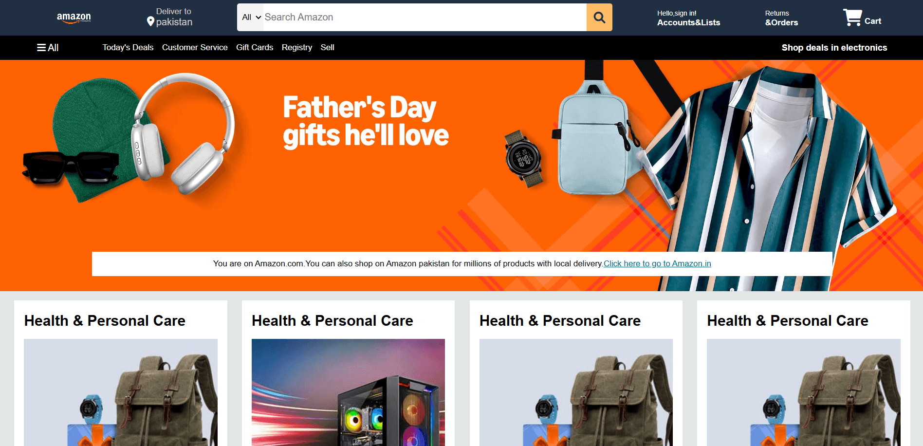 Amazon — Homepage Clone
