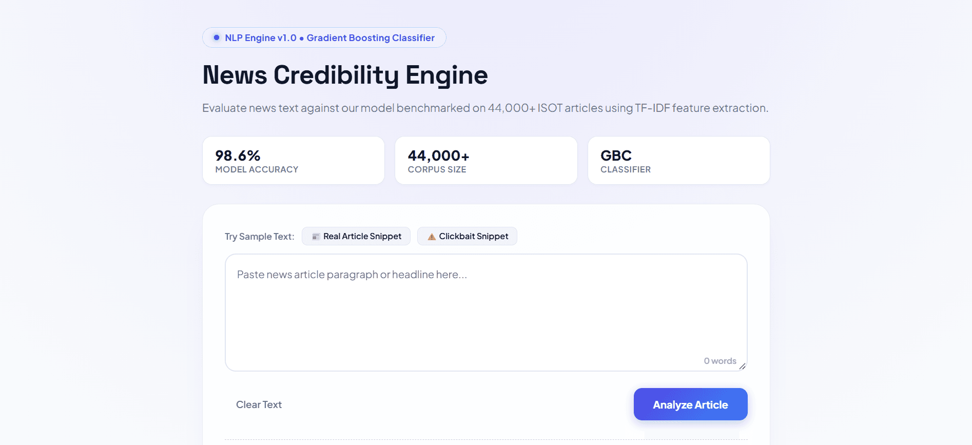 News Credibility Classifier