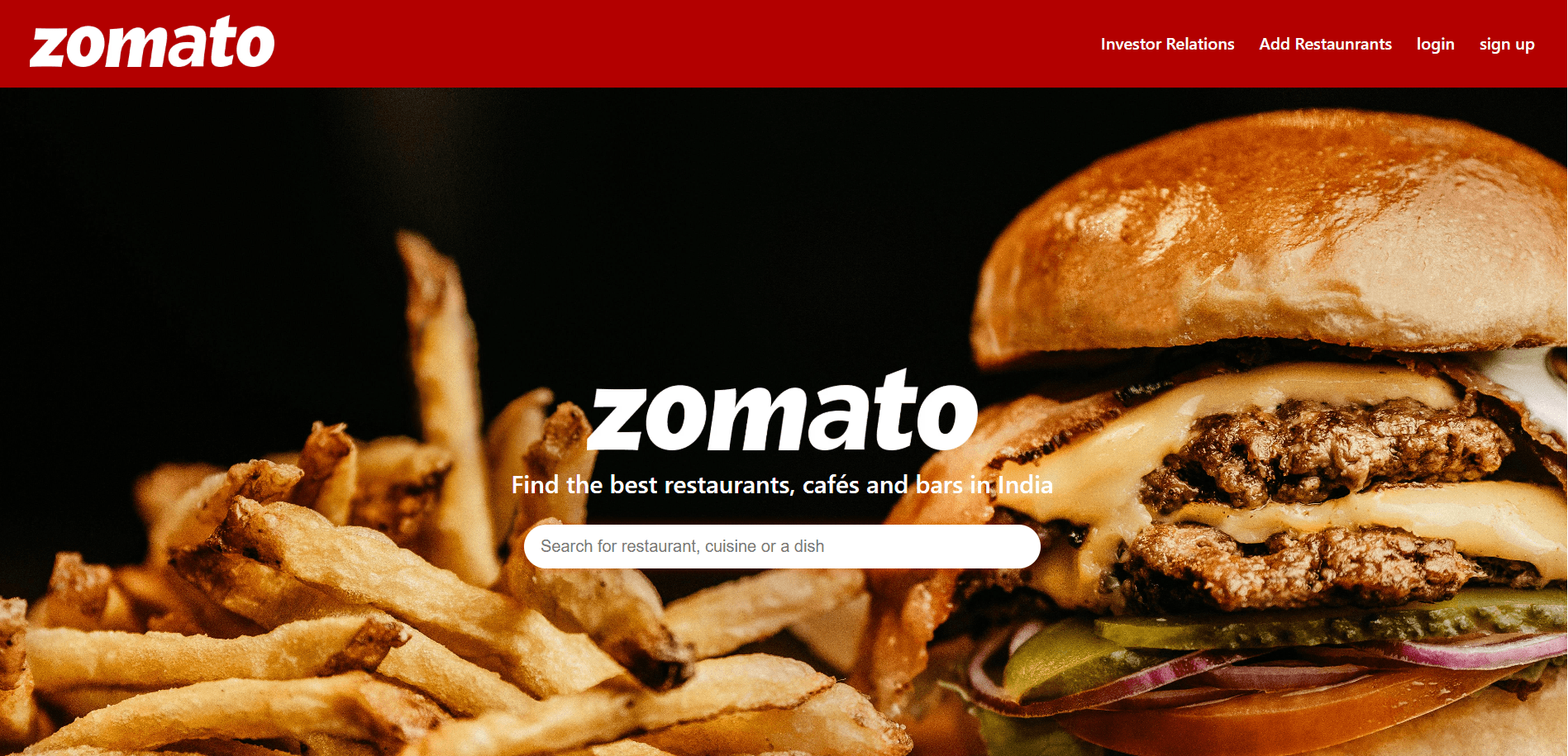 Zomato — Landing Page Clone