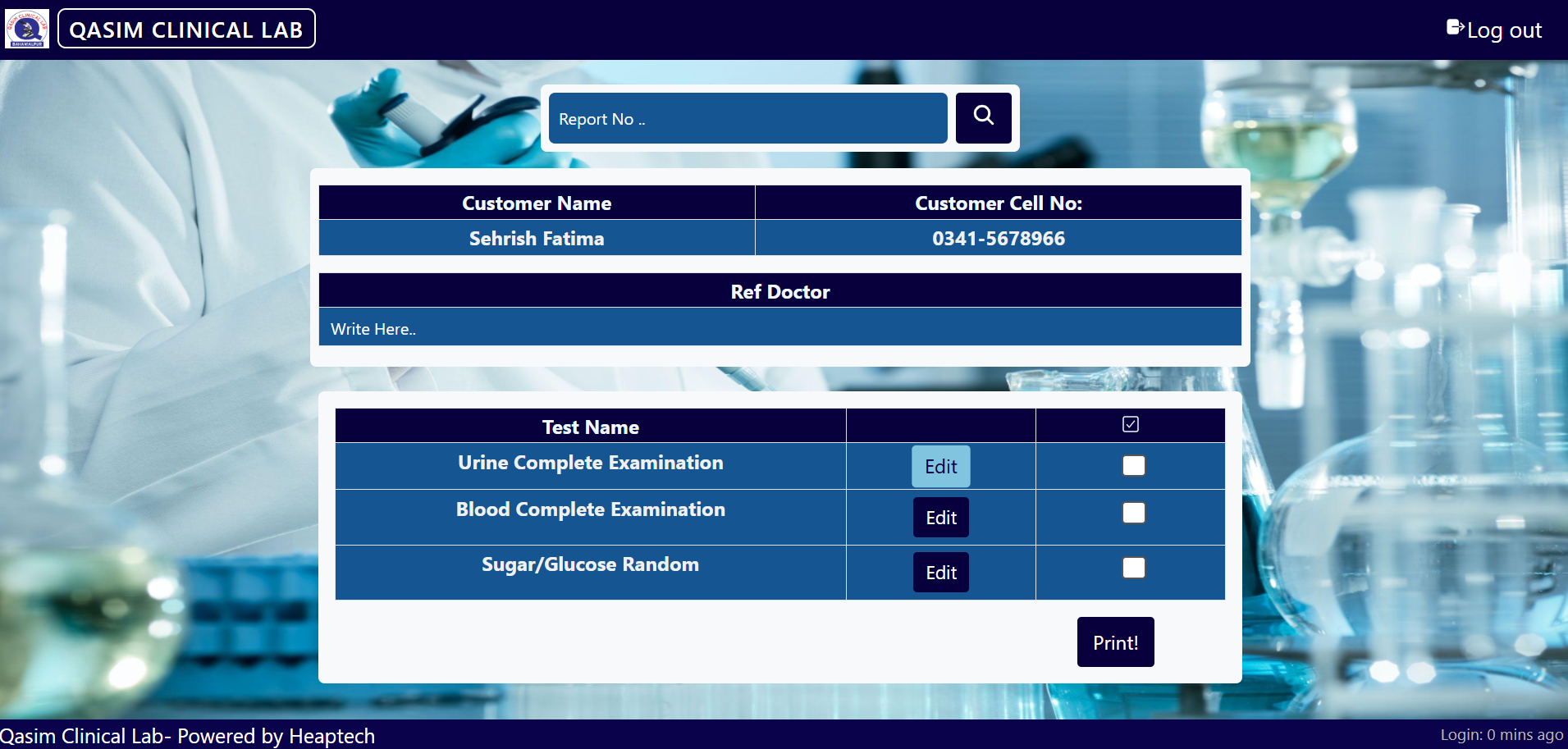 Qasim Clinical Lab — Management System — screenshot 10